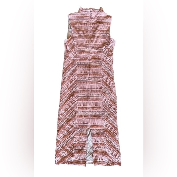 Cinq à Sept Kora Lace Choker Midi Dress Pink Size 12 Excellent - Picture 2 of 11